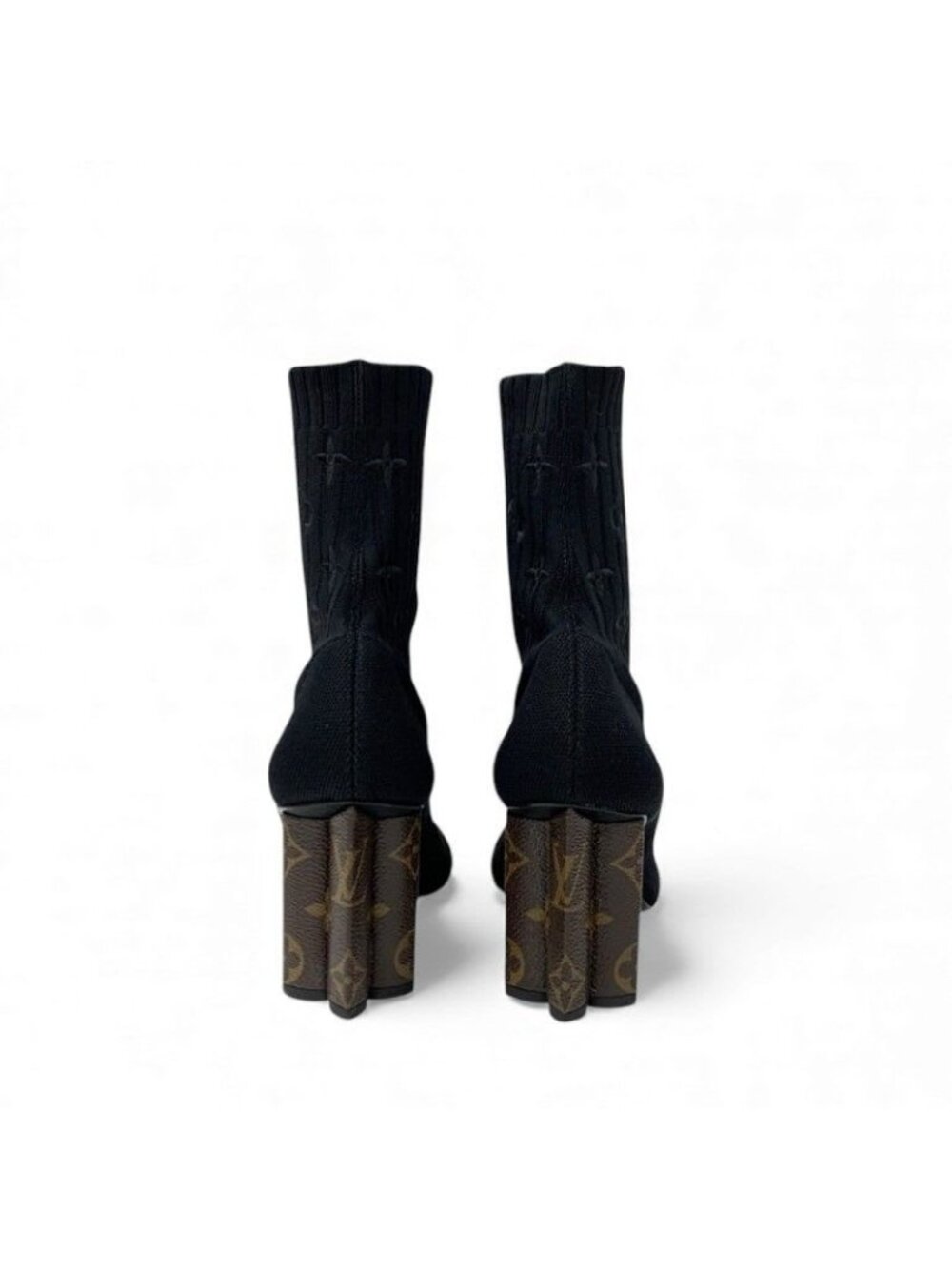 Louis Vuitton Silhouette Line Monogram Boots Short Shoes Fabric Leather - Picture 5 of 9